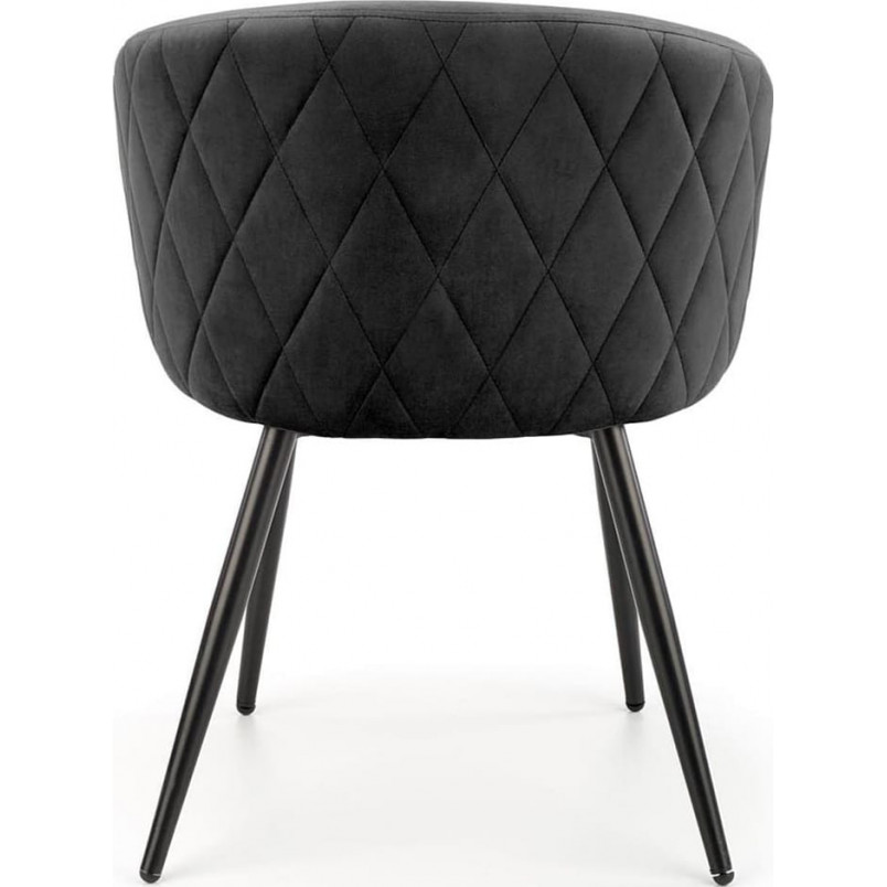 Krzesło welurowe K430 czarne Halmar | Komfortowy design