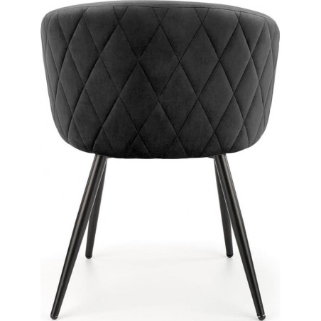 Krzesło welurowe K430 czarne Halmar | Komfortowy design