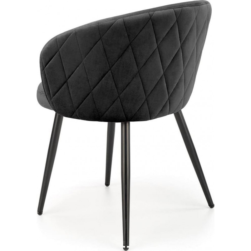 Krzesło welurowe K430 czarne Halmar | Komfortowy design