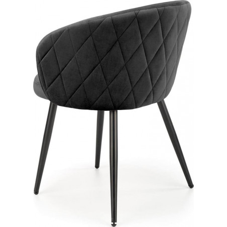 Krzesło welurowe K430 czarne Halmar | Komfortowy design