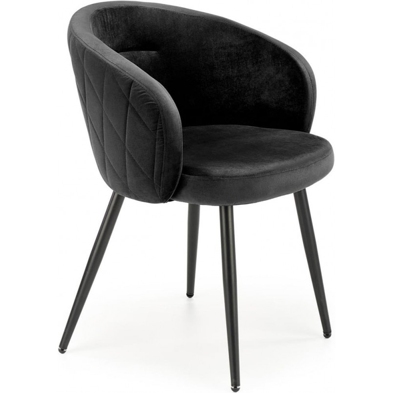 Krzesło welurowe K430 czarne Halmar | Komfortowy design