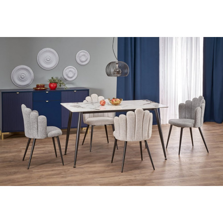 Stół glamour Emilio 120x70 biały marmur - Halmar | Kup teraz!