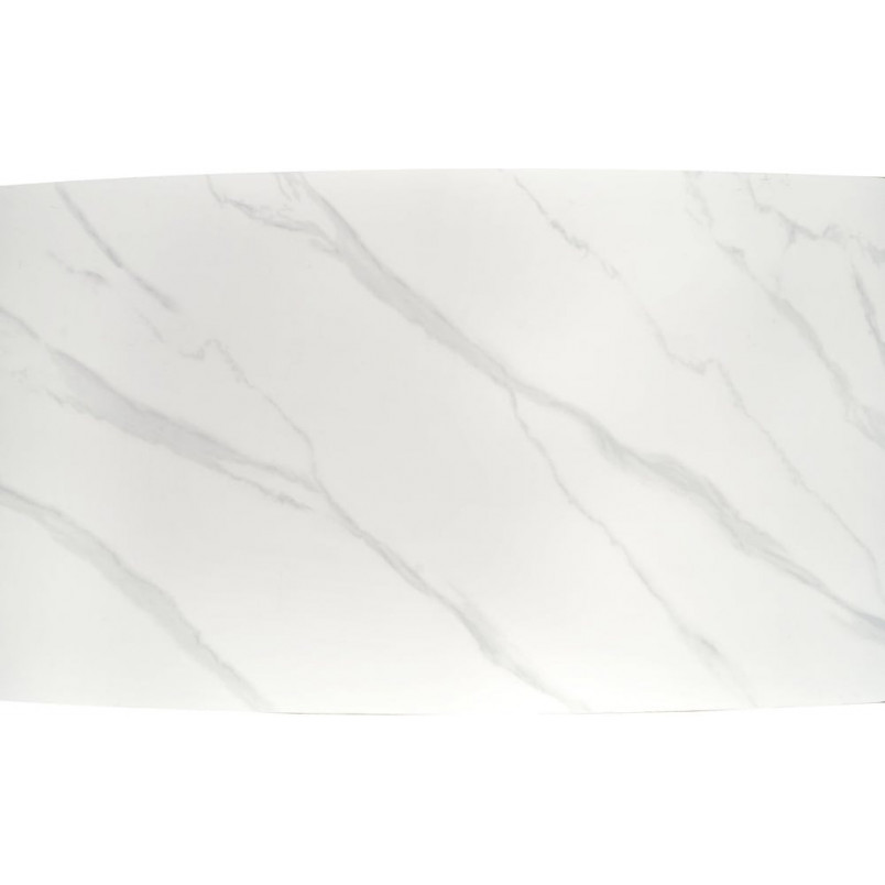 Stół glamour Halmar Clemente 160x90 | Biały marmur, złota podstawa