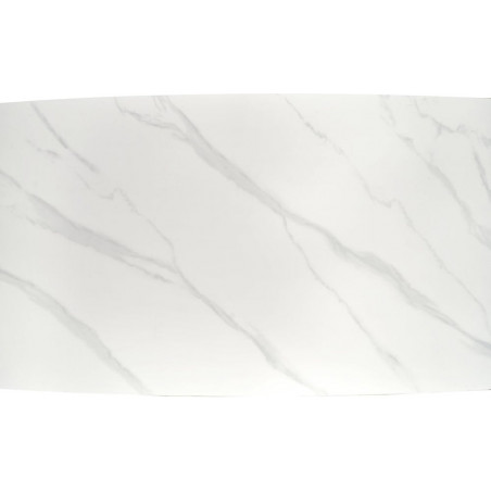 Stół glamour Halmar Clemente 160x90 | Biały marmur, złota podstawa