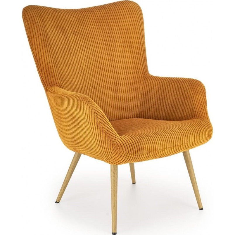 Fotel uszak Amaro Halmar | Musztardowy | Komfortowy Design
