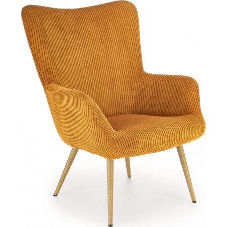 Fotel uszak Amaro Halmar | Musztardowy | Komfortowy Design