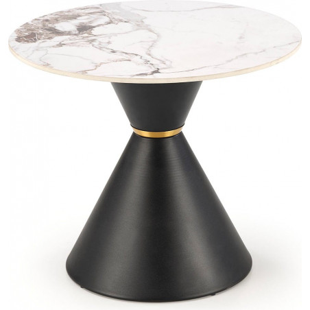 Stolik boczny Halmar Goretti: Elegancki design, biały marmur - Kup teraz!