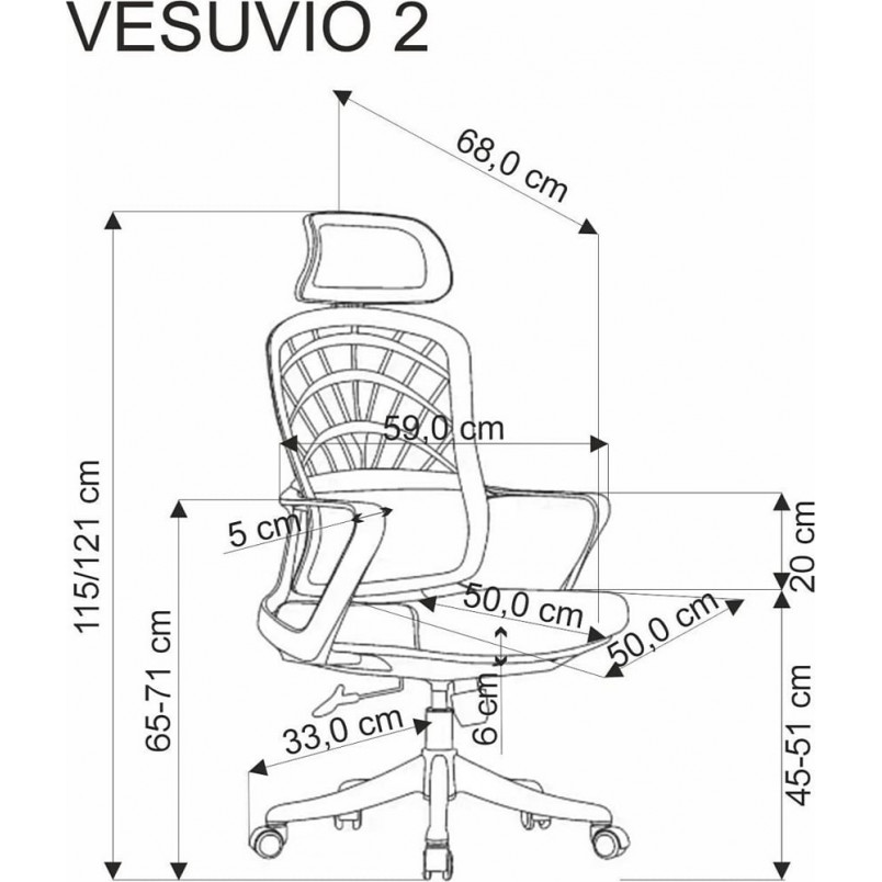 Fotel biurowy Vesuvio II Halmar: Komfort i styl | Cynamonowy/Biały
