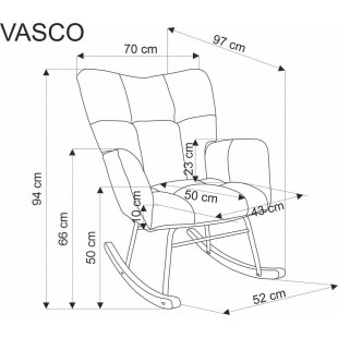Fotel bujany pikowany Vasco beżowy Halmar - Komfort i styl