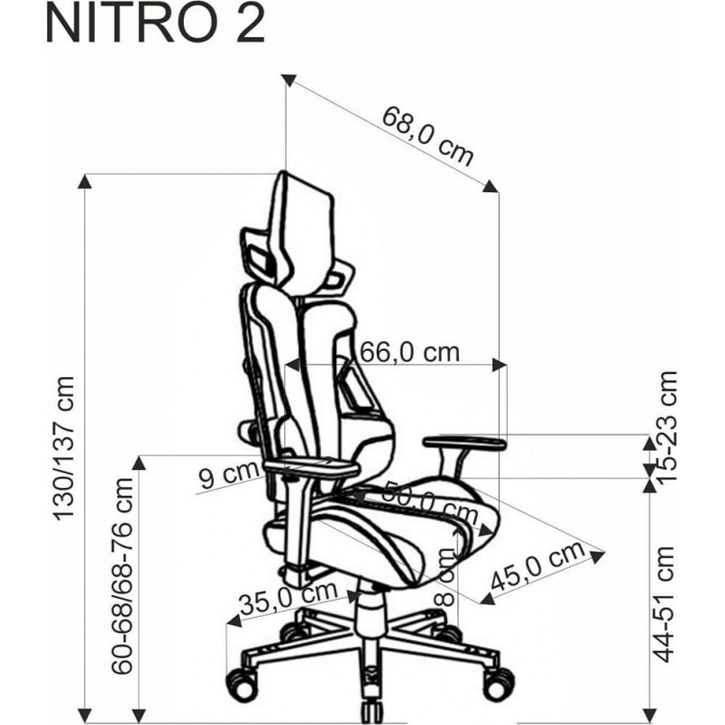 Fotel komputerowy Nitro II Halmar - Komfort i regulacja