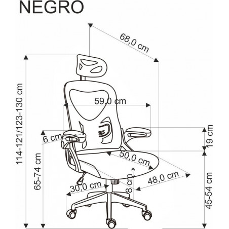 Fotel biurowy Halmar Negro: Komfort i regulacja - Kup online!