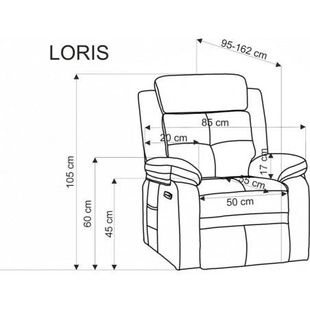 Fotel rozkładany Loris Halmar: Komfort, USB, Popiel - Kup Teraz!