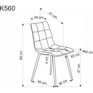 Krzesło pikowane K560 Halmar - Komfort i styl w Twoim domu