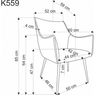 Krzeseło fotelowe K559 beżowe Halmar | Komfort i styl