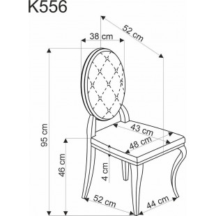 Krzesło welurowe czarne ze złotymi nogami Halmar K556 - Kup teraz!