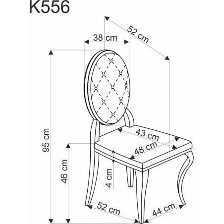 Krzesło welurowe czarne ze złotymi nogami Halmar K556 - Kup teraz!