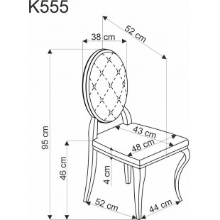 Krzesło welurowe Halmar K555 - Szare, Srebrne | Komfort i Styl