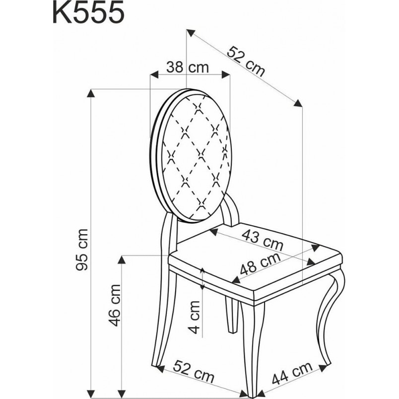 Krzesło welurowe Halmar K555 - Szare, Srebrne | Komfort i Styl