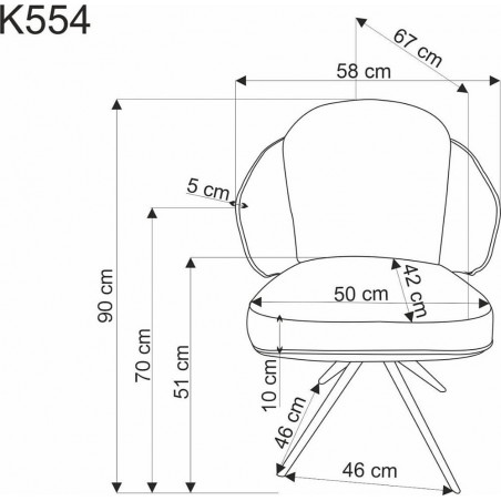 Krzesło obrotowe Halmar K554 - Komfort i styl | Meble