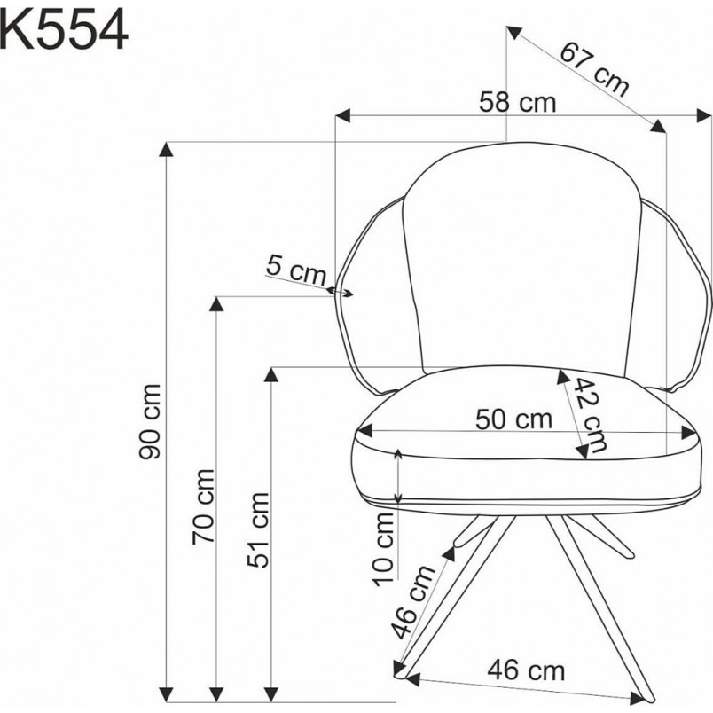 Krzesło obrotowe K554 Halmar - Brąz/Beż | Komfort i styl