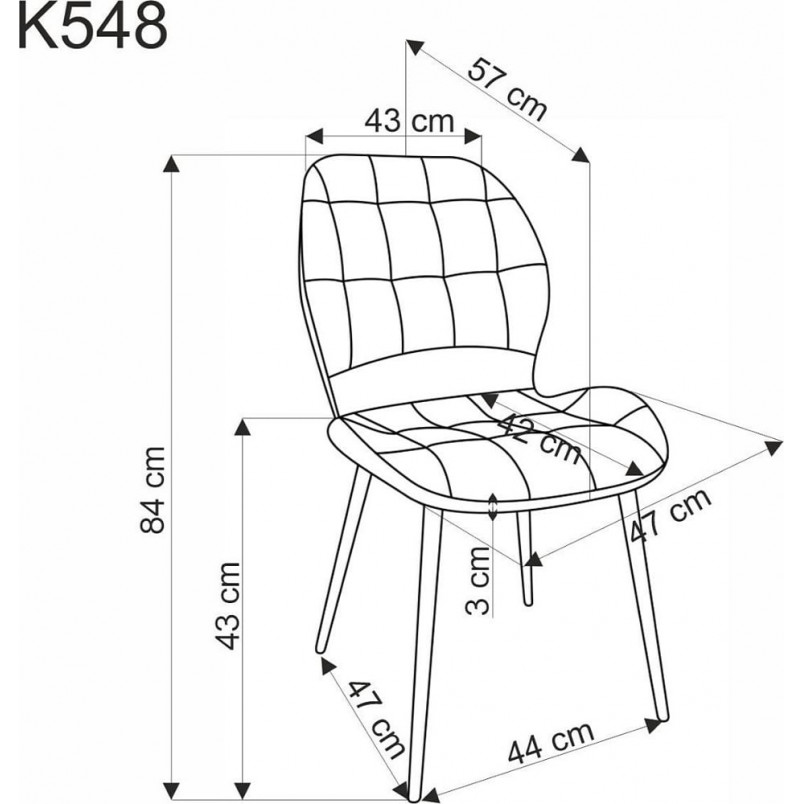 Krzesło pikowane Halmar K548 musztardowe | Komfort i styl