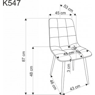 Krzesło pikowane beżowe K547 Halmar - Komfort i styl