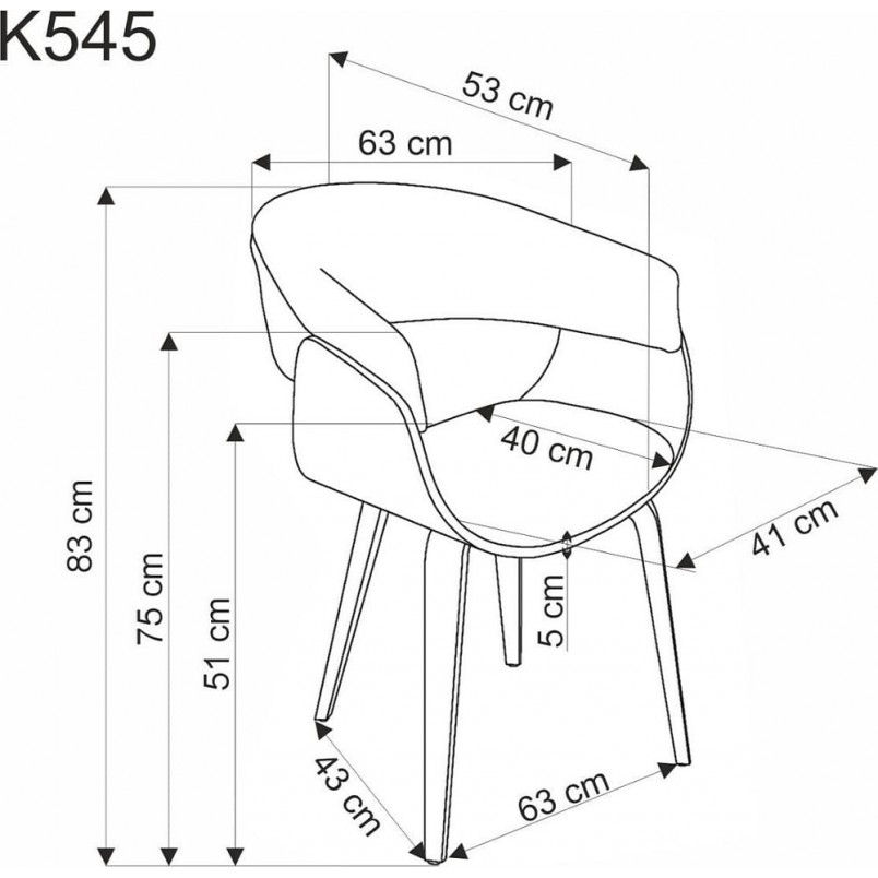 Krzesło drewniane K545 Halmar - Beż / Orzechowy | Komfort i styl