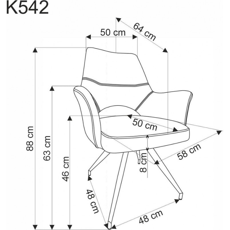 Krzesło fotelowe obrotowe K542 Halmar - Komfort i styl