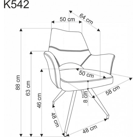 Krzesło fotelowe obrotowe K542 Halmar - Komfort i styl