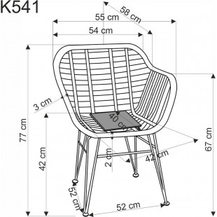 Krzesło rattanowe Halmar K541 - Komfort i styl | Sklep mebli