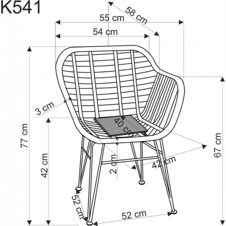 Krzesło rattanowe Halmar K541 - Komfort i styl | Sklep mebli