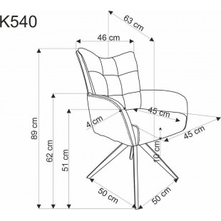 Krzeseło fotelowe obrotowe K540 beżowe Halmar - Komfort i styl