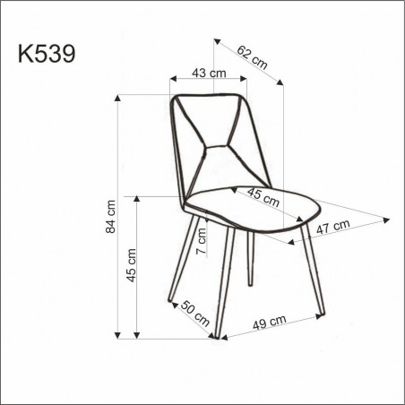 Krzesło welurowe beżowe Halmar K539 - Komfort i styl