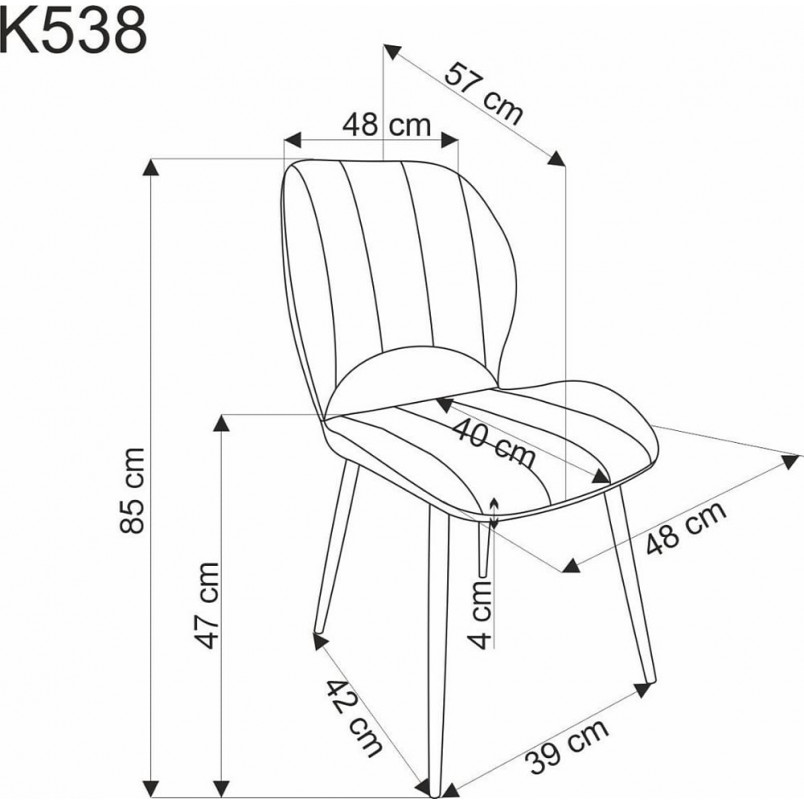 Krzesło welurowe K538 musztardowe Halmar - Komfort i styl!