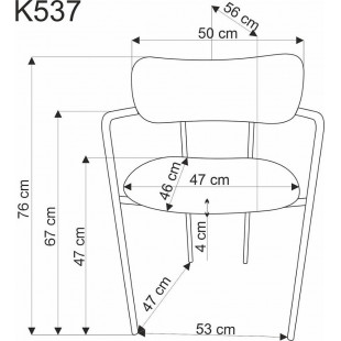 Krzesło tapicerowane K537 Halmar - Elegancki design, złote nogi