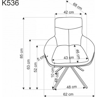 Krzesło fotelowe obrotowe K536 Halmar - Komfort i styl