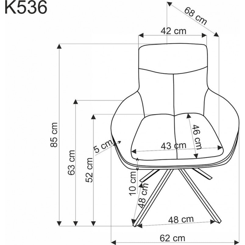 Krzesło fotelowe obrotowe K536 Halmar - Oliwkowy | Komfort i Styl