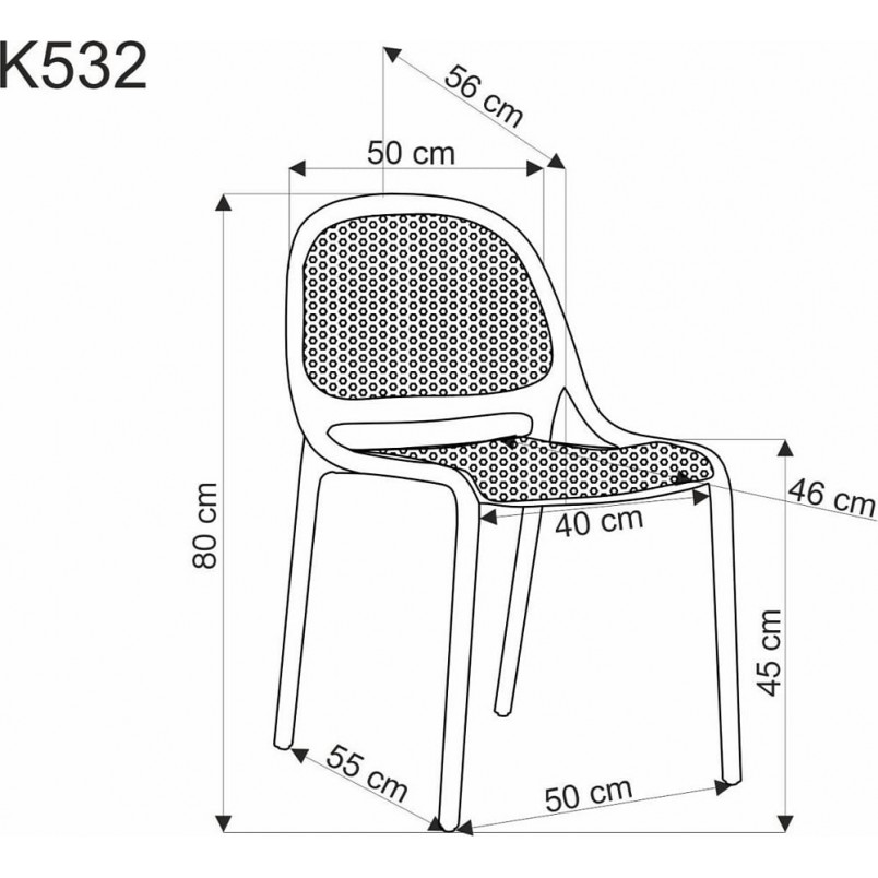 Krzesło ażurowe Halmar K532 khaki - Komfort i styl w Twoim domu