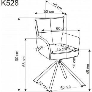 Krzesło obrotowe K528 Halmar cappuccino - Komfort i styl