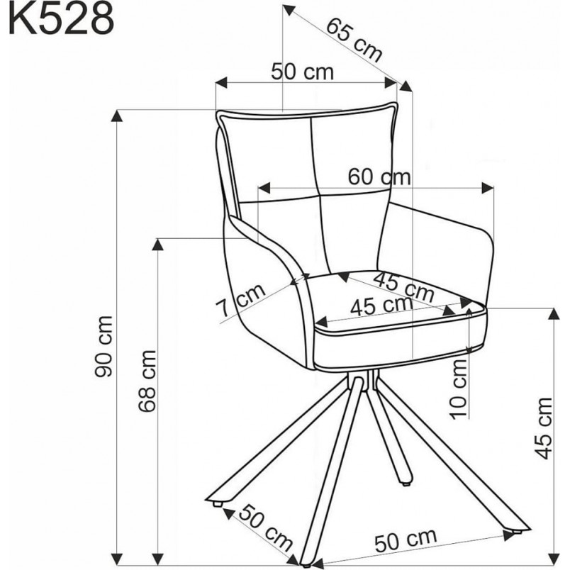 Krzesło obrotowe K528 Halmar cappuccino - Komfort i styl