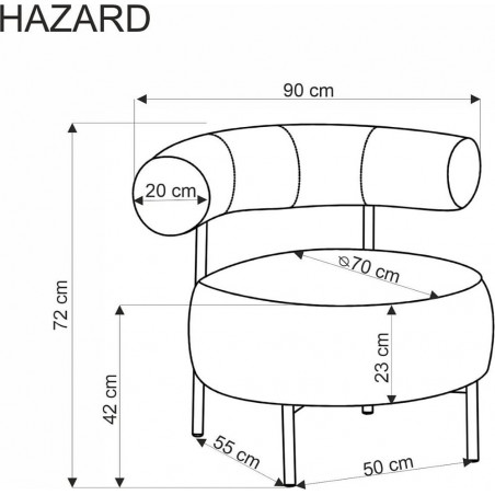 Fotel Hazard Halmar - Cynamonowy | Komfort i Styl