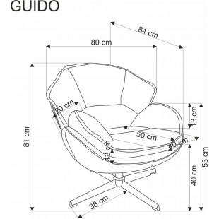 Fotel obrotowy Guido szary Halmar | Komfort i styl