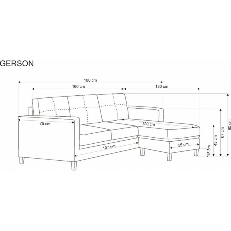Sofa 3-osobowa Gerson Halmar | Komfort i styl w Twoim salonie