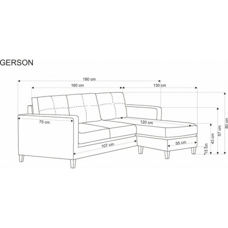 Sofa 3-osobowa Gerson Halmar | Komfort i styl w Twoim salonie