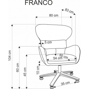 Fotel wypoczynkowy Franco beżowy Halmar | Komfort i styl