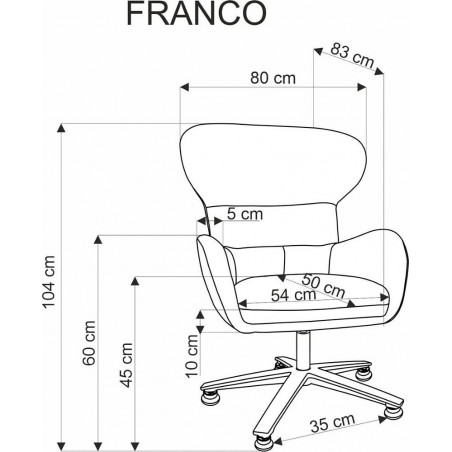 Fotel wypoczynkowy Franco beżowy Halmar | Komfort i styl