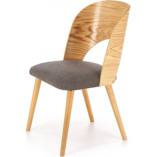 Krzesło Cadiz Halmar: Drewno dąb/szare - Komfort i styl