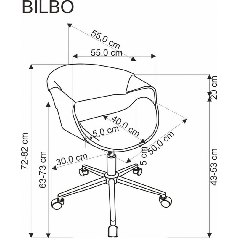 Krzesło Bilbo czarny/orzech Halmar - Komfort i styl do biurka