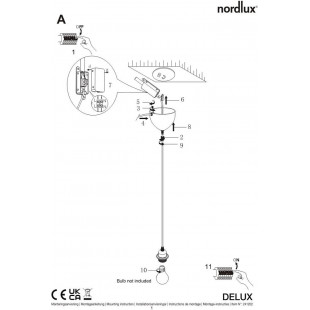 Zawiesie Nordlux Villo Delux 200cm Czarny - Oświetlenie