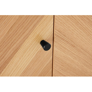 Komoda Clar 160x40cm dąb/czarny Intesi | Skandynawski Design